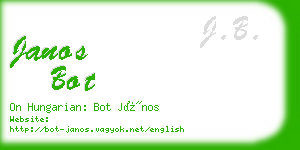 janos bot business card